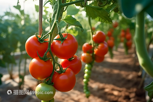 農場中的西紅柿特寫鏡頭